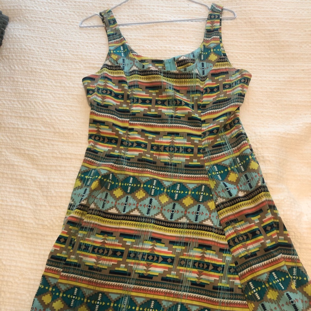 Aztec print mini dress